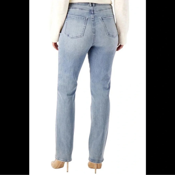 NYDJ Curves 360 Shaper Marilyn Straight Leg Stretch Jeans Thistle Falls 14P Nwt - Picture 6 of 10